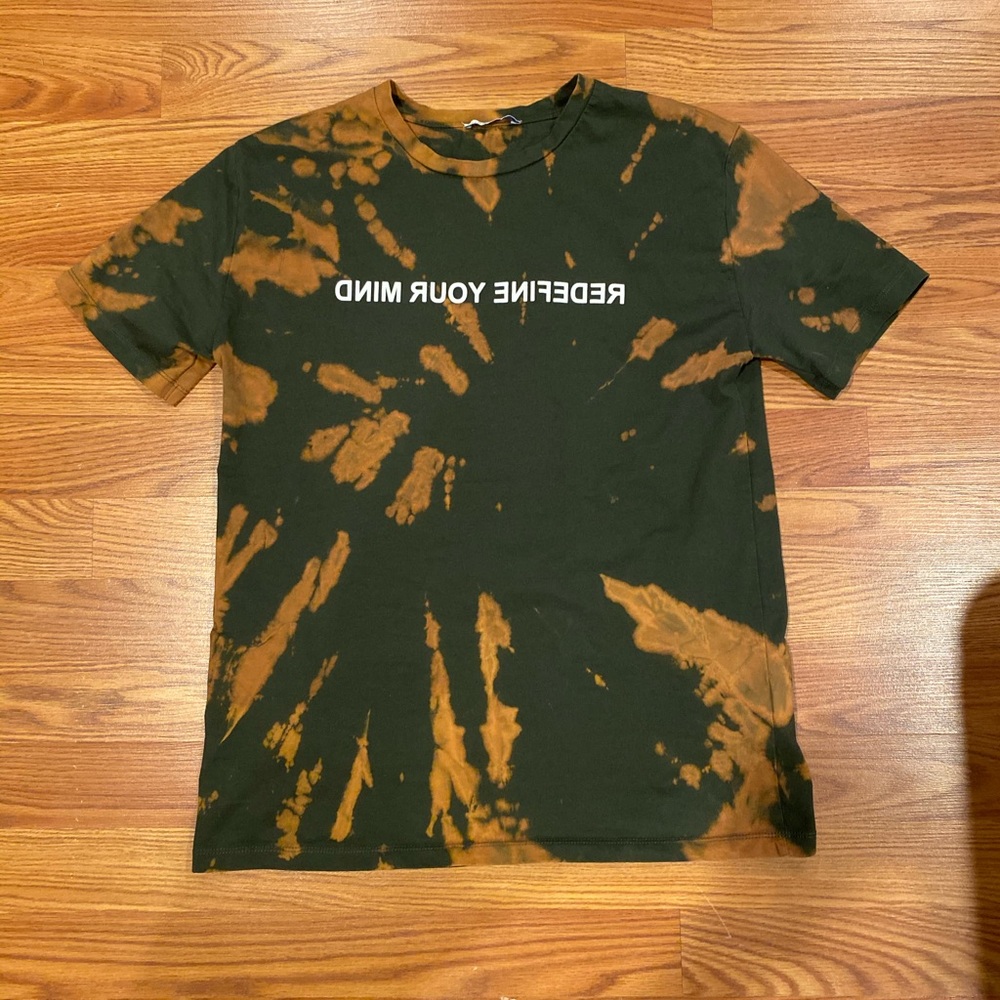 Bleach dyed graphic tee